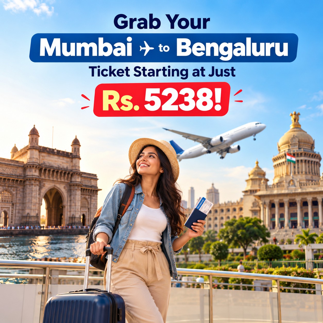 Grab Your Mumbai to Bengaluru Ticket Starting at Just Rs. 5238!