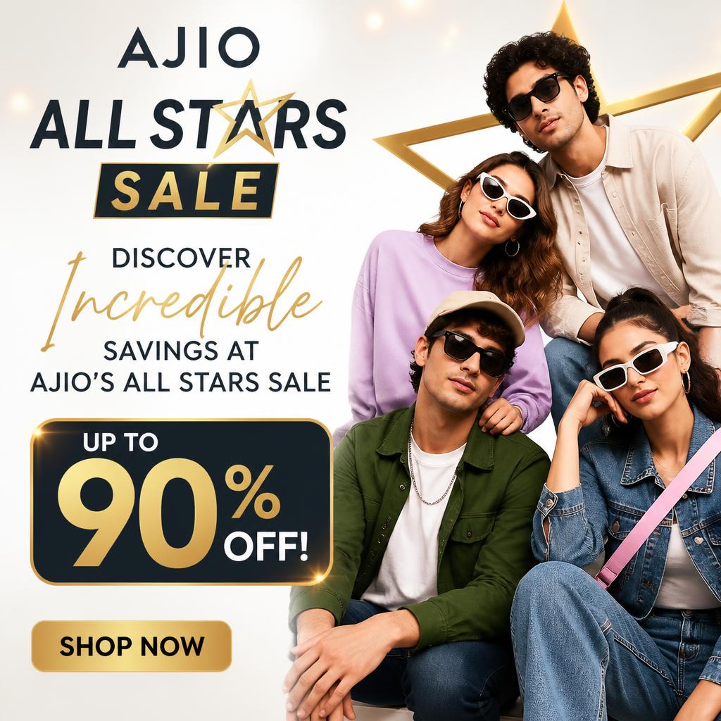 Discover Incredible Savings at Ajio's All Stars Sale: Up to 90% Off!