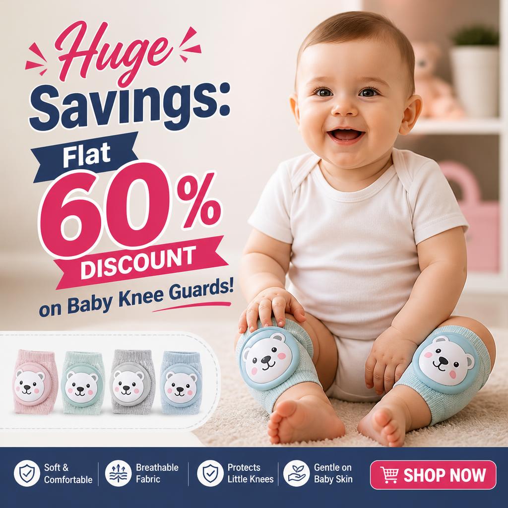 Huge Savings: Flat 60% Discount on Baby Knee Guards!