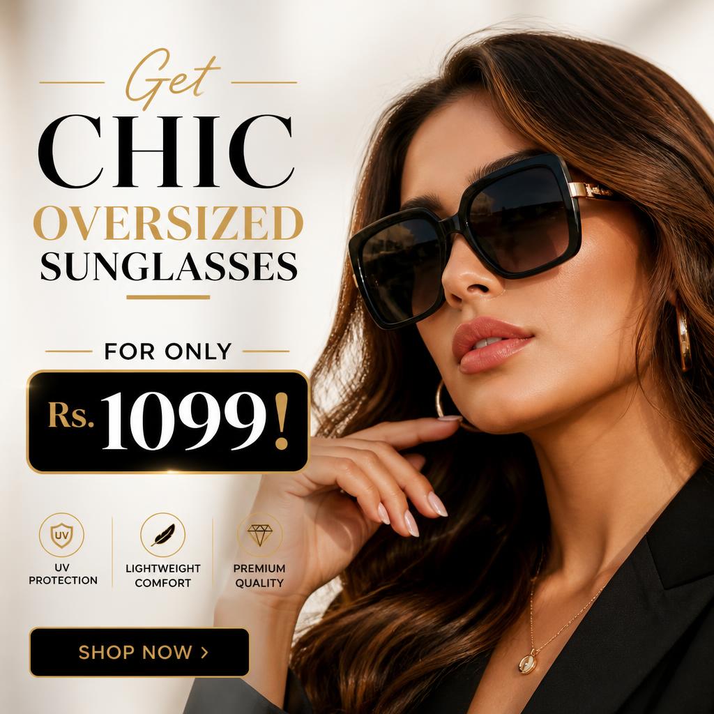 Get Chic Oversized Sunglasses for Only Rs. 1099!
