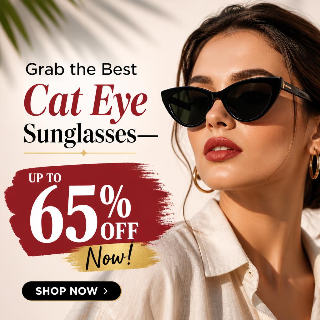 Grab the Best Cat Eye Sunglasses—Up to 65% Off Now!