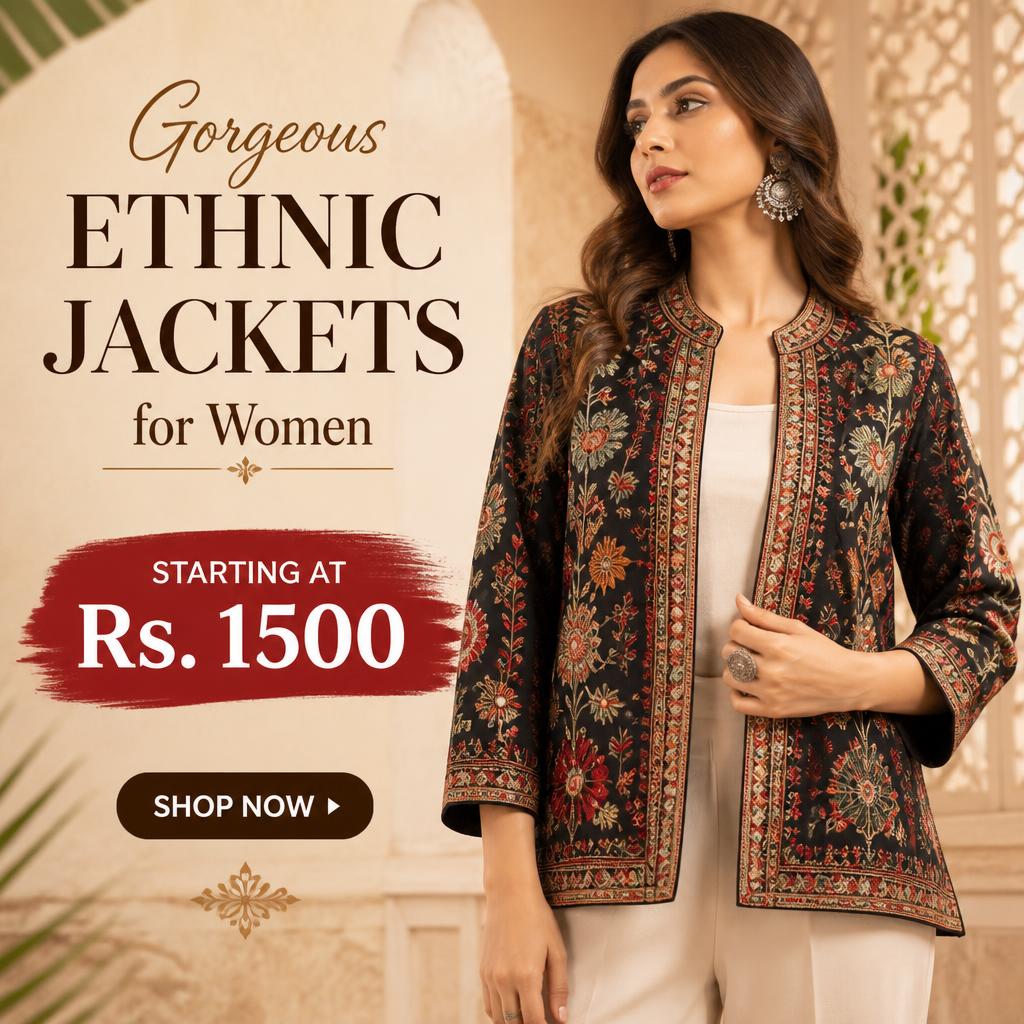 Gorgeous Ethnic Jackets for Women, Starting at Rs. 1500