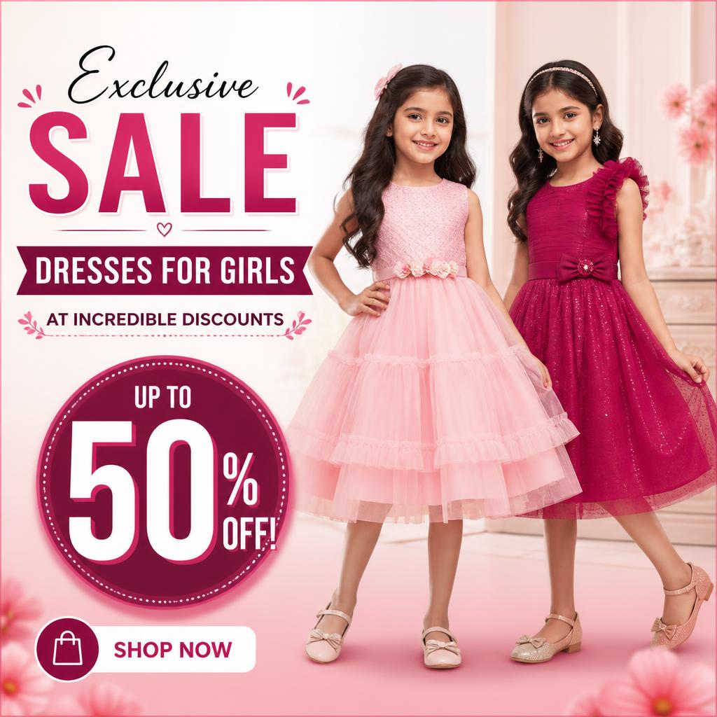 Exclusive Sale: Dresses for Girls at Incredible Discounts Up to 50%!