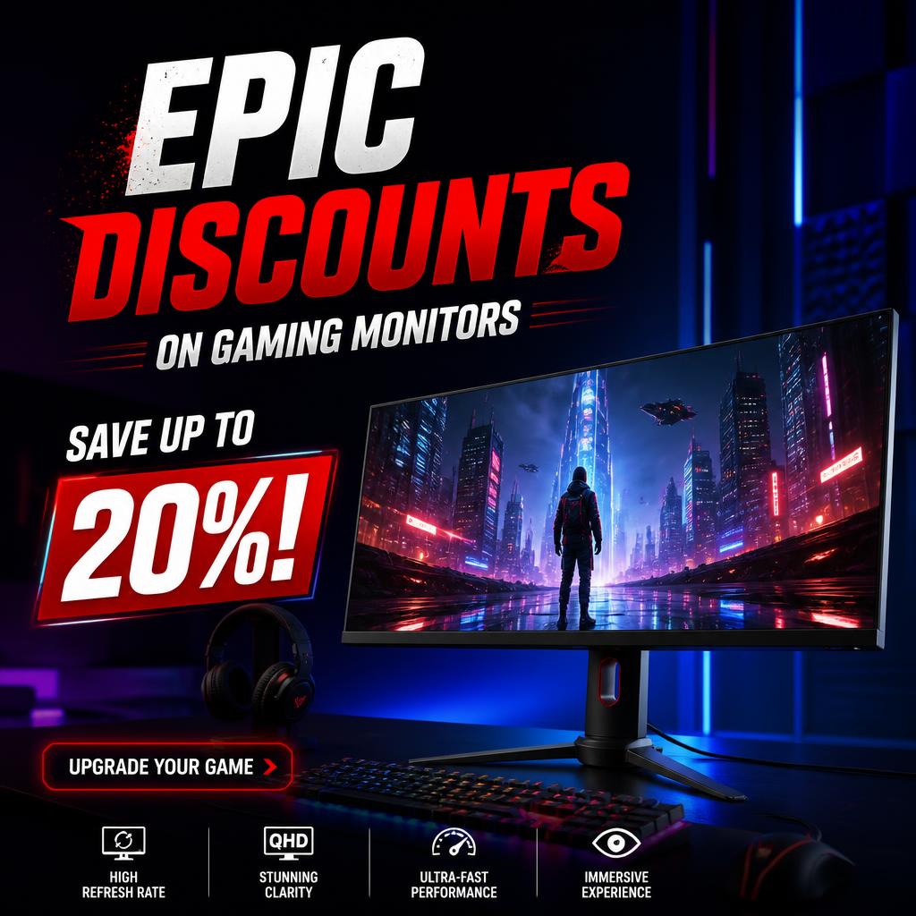 Epic Discounts on Gaming Monitors – Save Up to 20%!