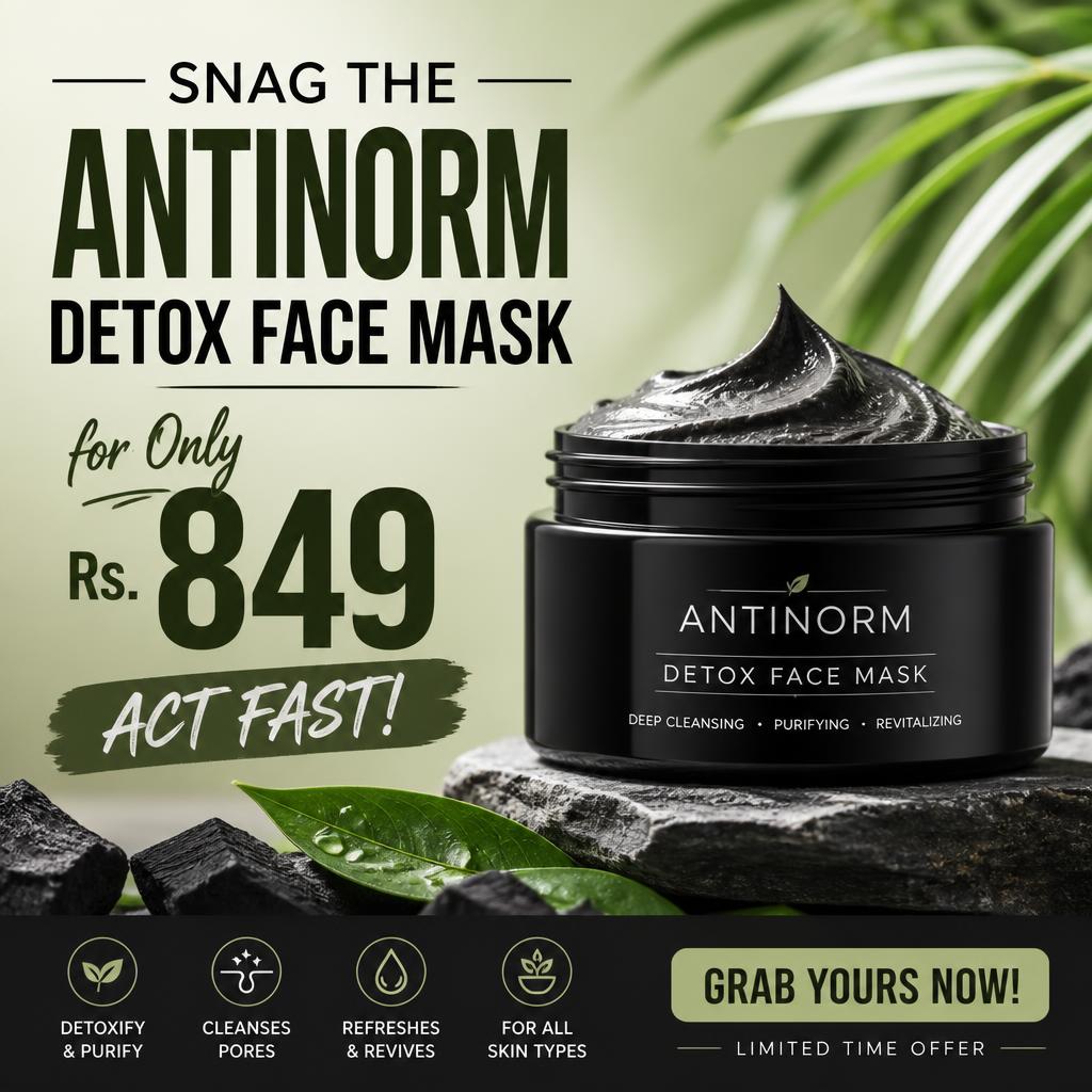 Snag the Antinorm Detox Face Mask for Only Rs. 849 – Act Fast!