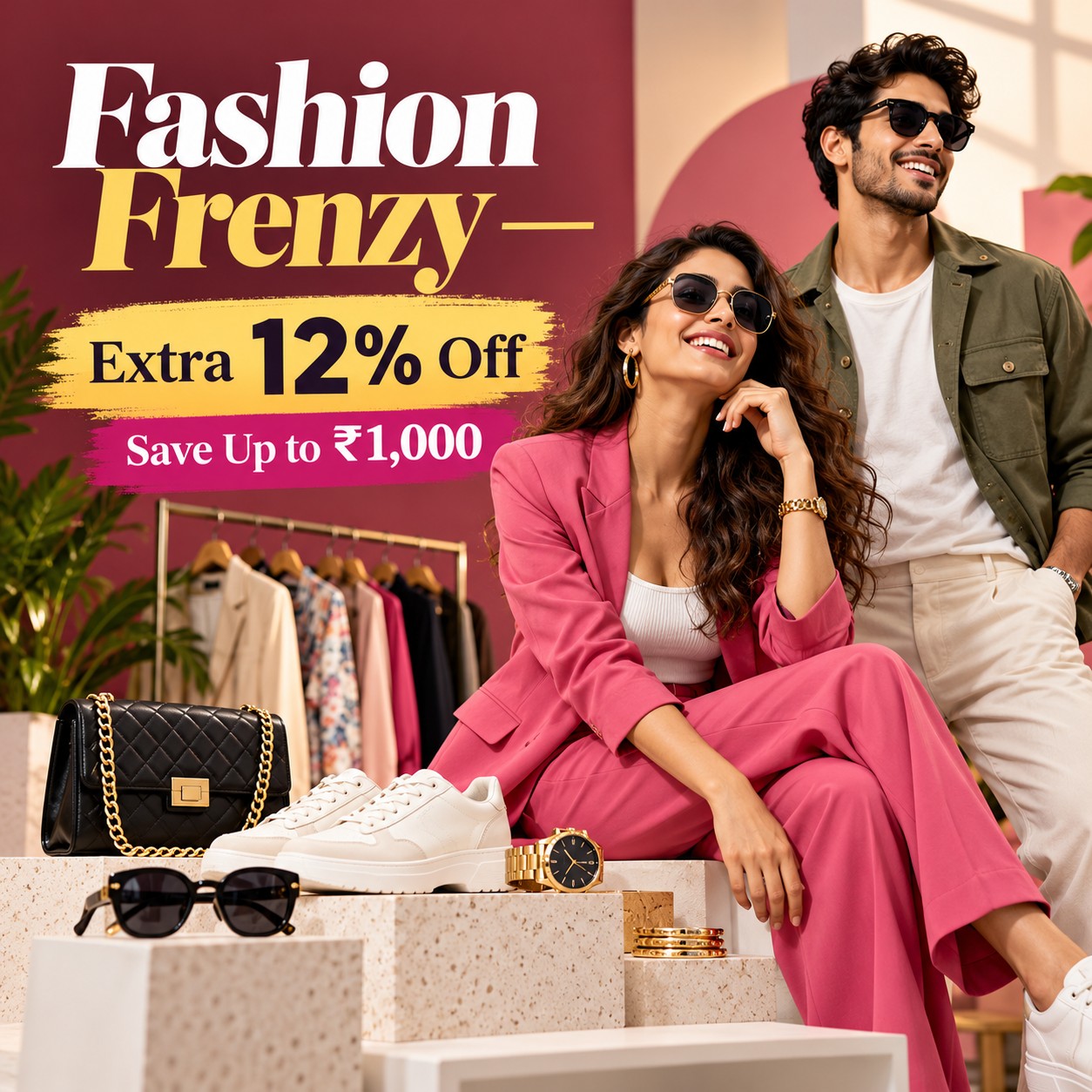 Fashion Frenzy: Enjoy 12% Off, Max Discount of Rs. 1000!