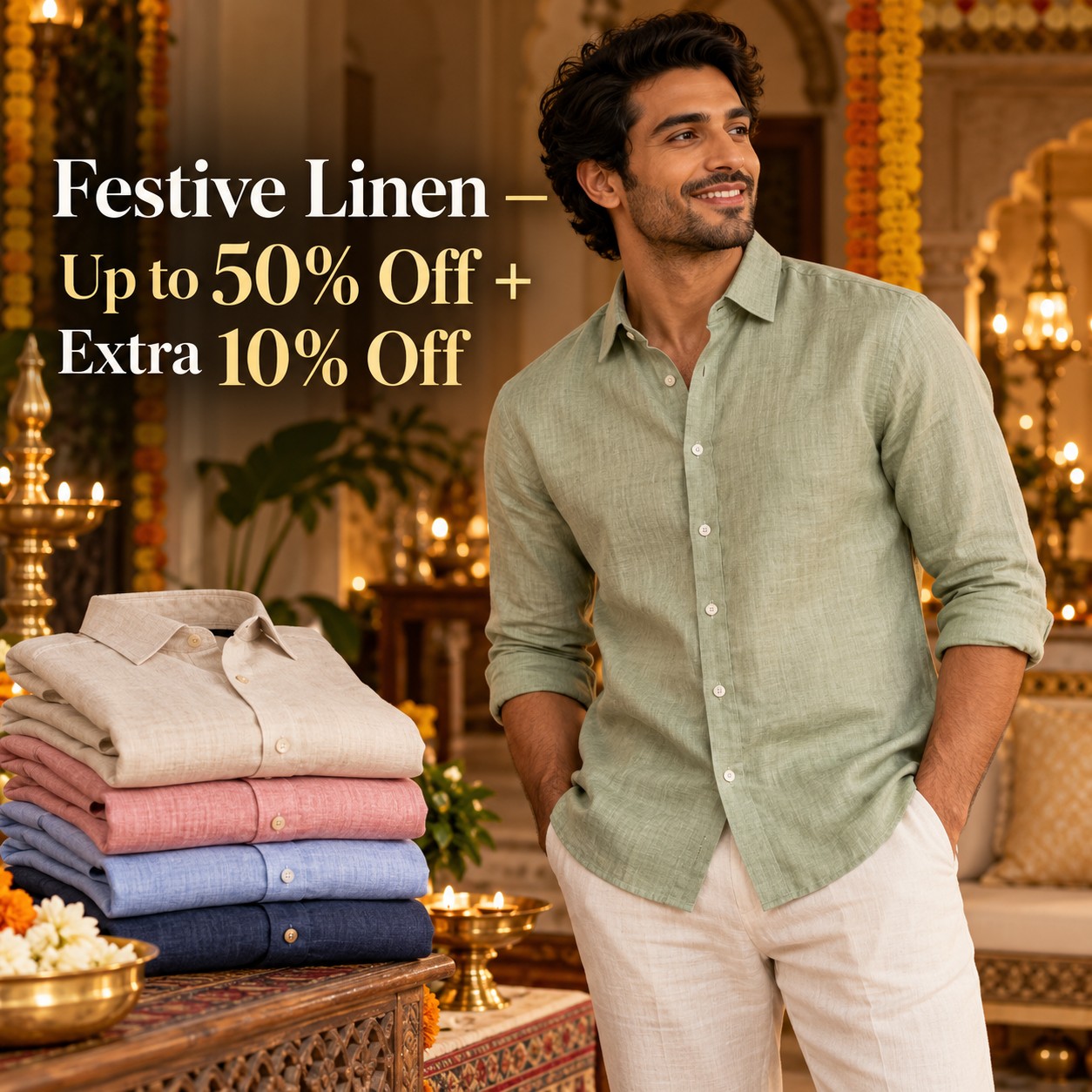 Limited Time Festive Offer at Linen Club: Save Up to 50% + Unlock Extra 10% Off!