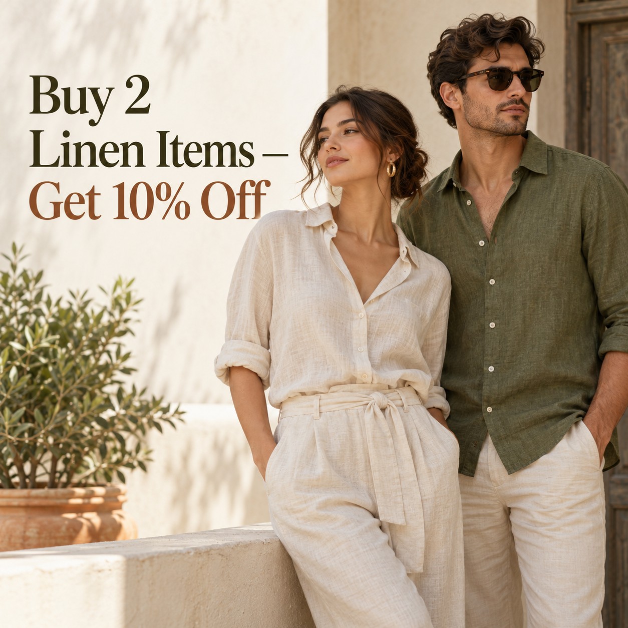Limited Time Offer: Buy 2 Linen Items and Snag 10% Off!