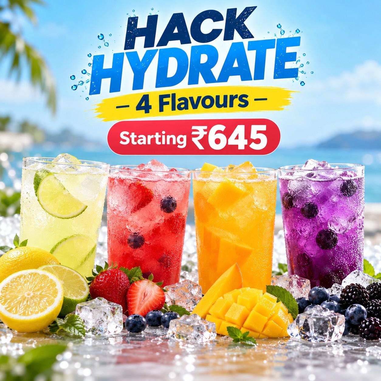HACK HYDRATE - 4 Flavorful Choices Starting at Rs.645!