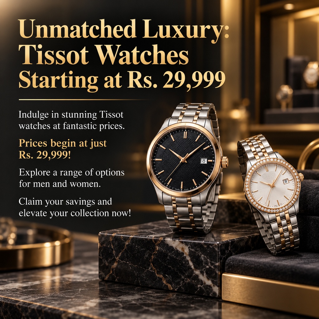 Unmatched Luxury: Tissot Watches Starting at Rs. 29,999