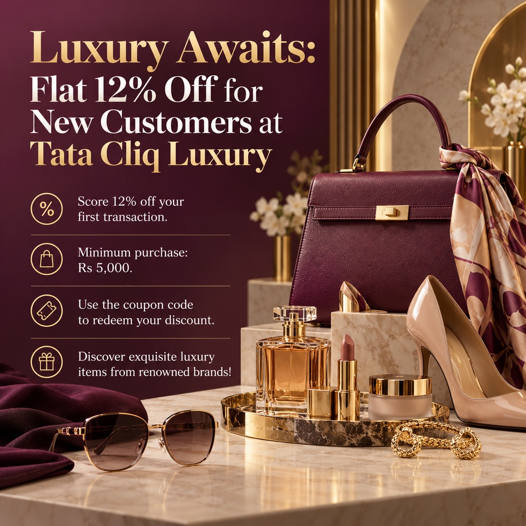 Luxury Awaits: Flat 12% Off for New Customers at Tata Cliq Luxury