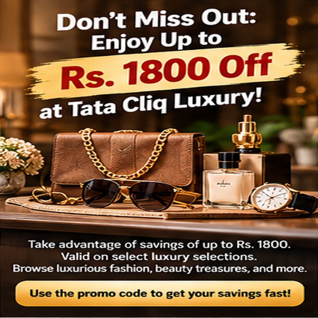Don't Miss Out: Enjoy Up to Rs. 1800 Off at Tata Cliq Luxury!