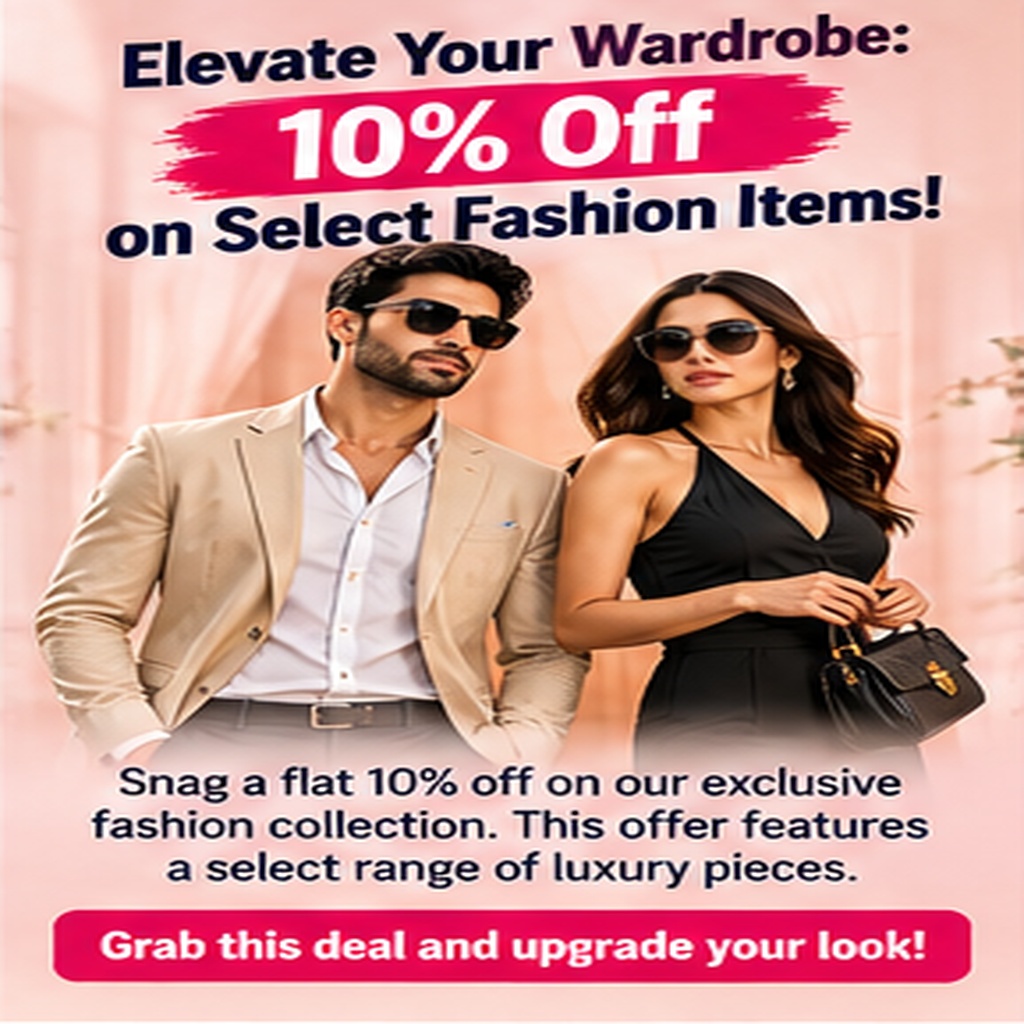 Elevate Your Wardrobe: 10% Off on Select Fashion Items!