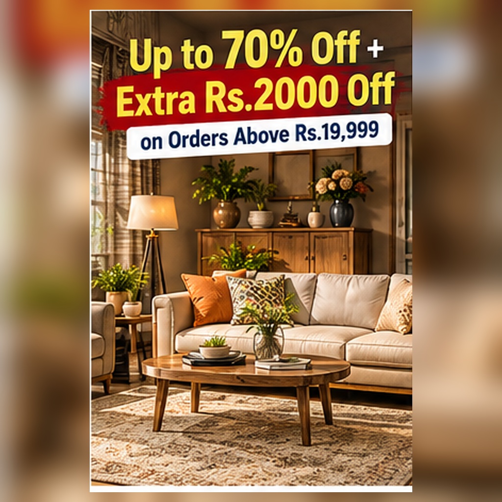 Up to 70% Off + Extra Rs.2000 Off on Orders Above Rs.19,999