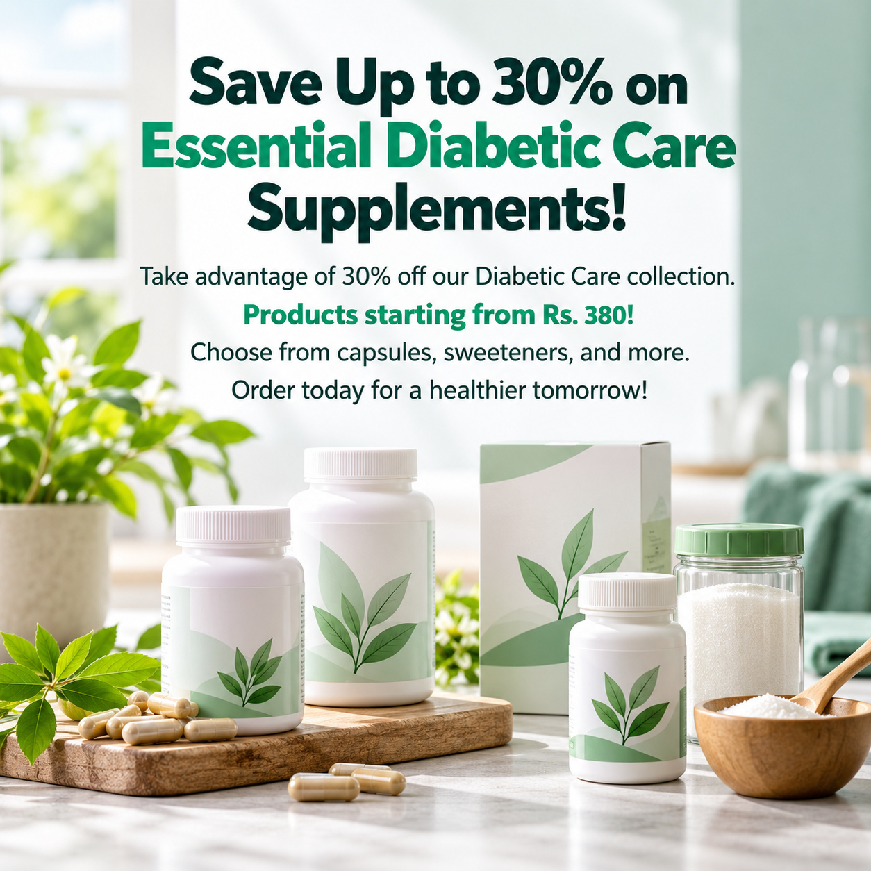 Save Up to 30% on Essential Diabetic Care Supplements!
