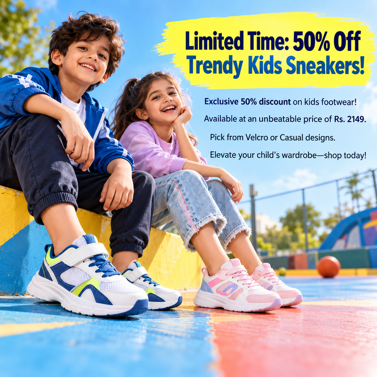 Limited Time: 50% Off Trendy Kids Sneakers!