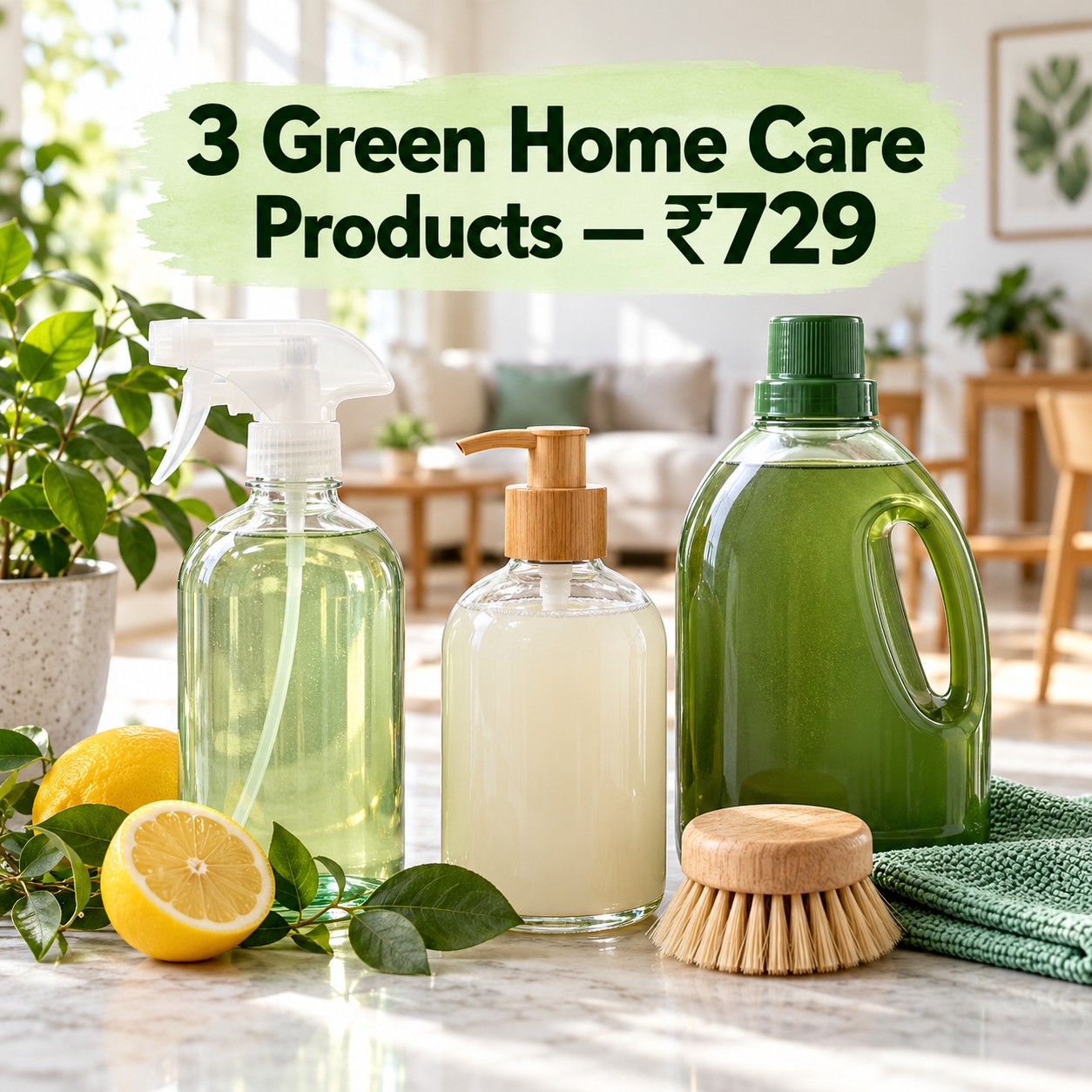 Enjoy 3 Green Home Care Products for Only Rs. 729 Today!