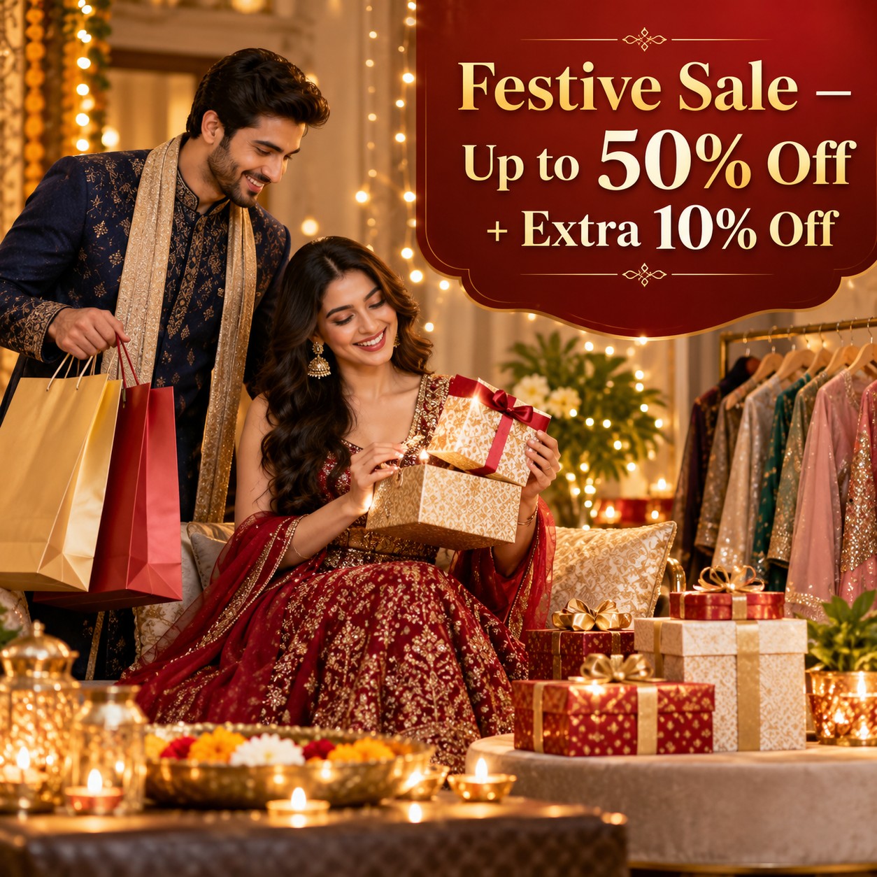 Festive Sale Alert: Up to 50% Off + Extra 10% Off Awaits!