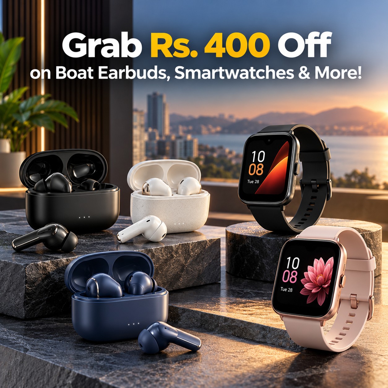 Grab Rs. 400 Off on Boat Earbuds, Smartwatches & More!