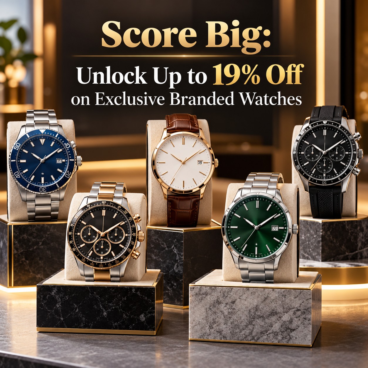 Score Big: Unlock Up to 19% Off on Exclusive Branded Watches