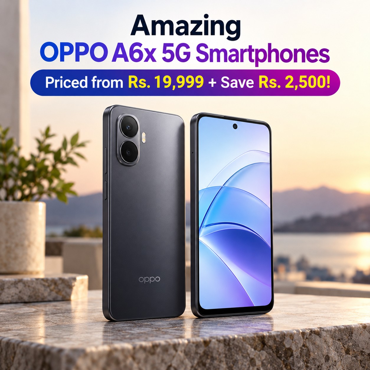 Amazing OPPO A6x 5G Smartphones - Priced from Rs. 19,999 + Save Rs. 2,500!