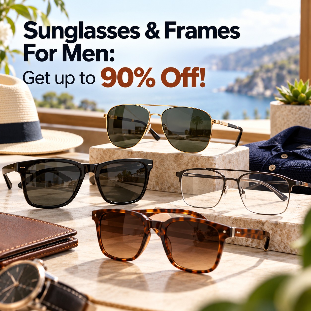 Grab Men’s Sunglasses & Frames – Up to 90% Off!