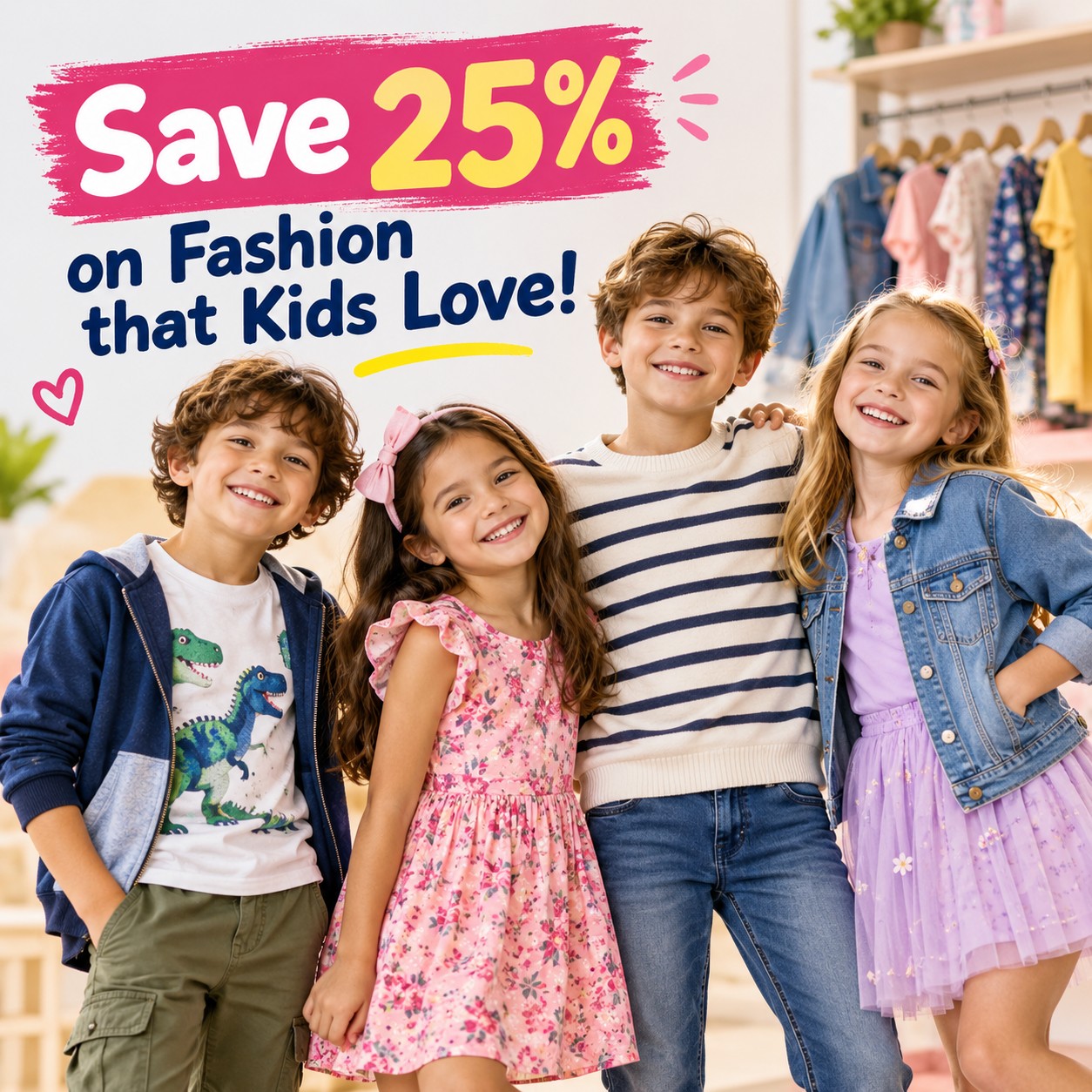 Save 25% on Fashion that Kids Love!