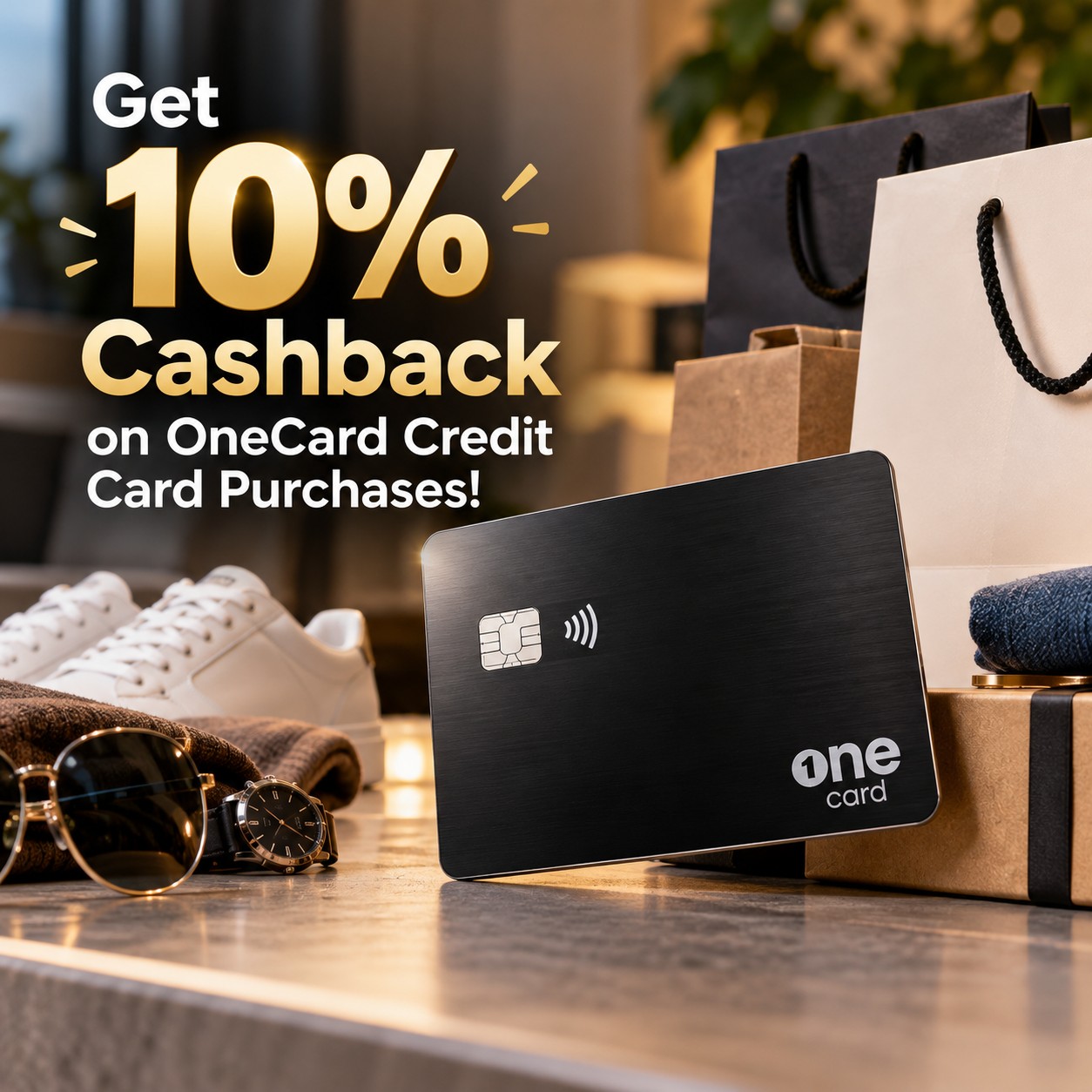 Get 10% Cashback on OneCard Credit Card Purchases!