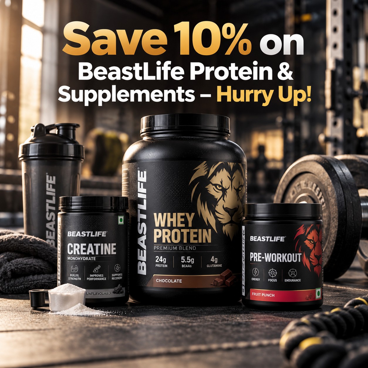 Save 10% on BeastLife Protein & Supplements – Hurry Up!