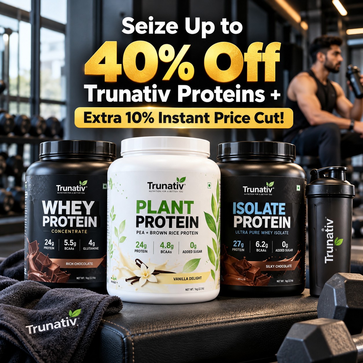 Seize Up to 40% Off Trunativ Proteins + Extra 10% Instant Price Cut!