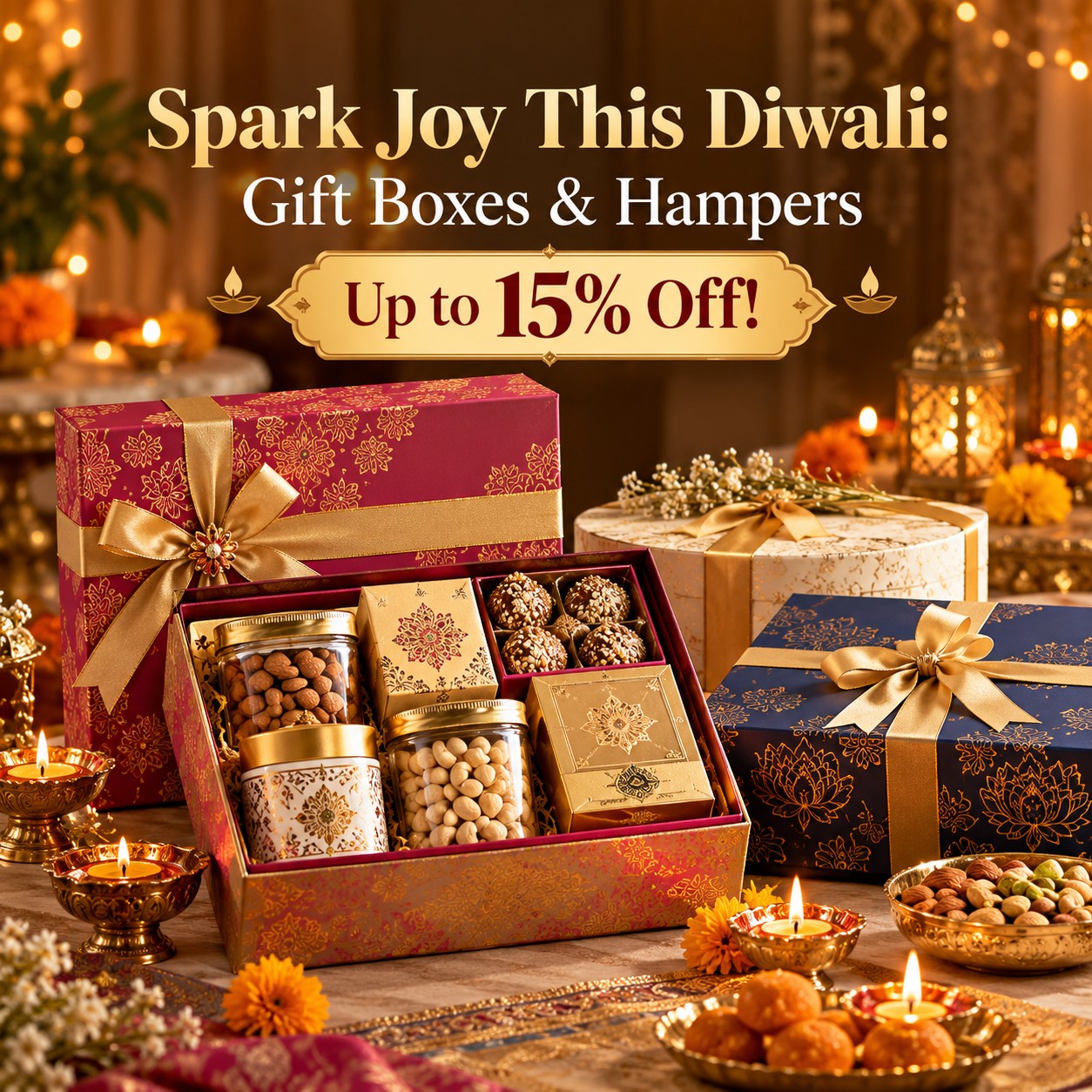 Spark Joy This Diwali: Gift Boxes & Hampers Up to 15% Off!