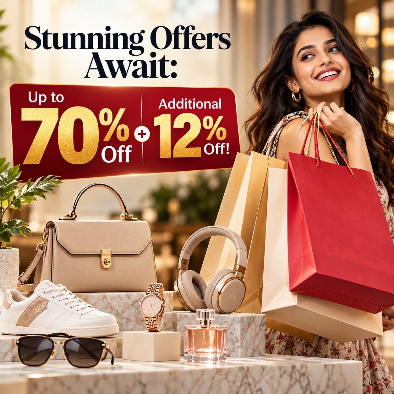 Stunning Offers Await: Up to 70% Off + Additional 12% Off!