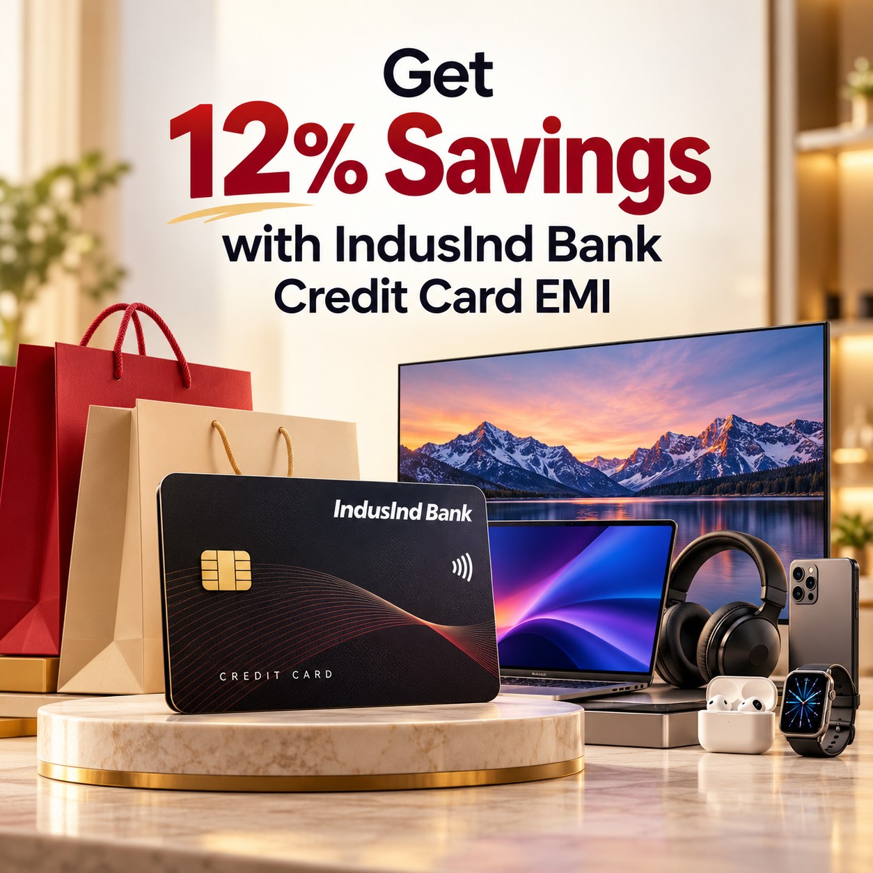 Get 12% Savings with IndusInd Bank Credit Card EMI