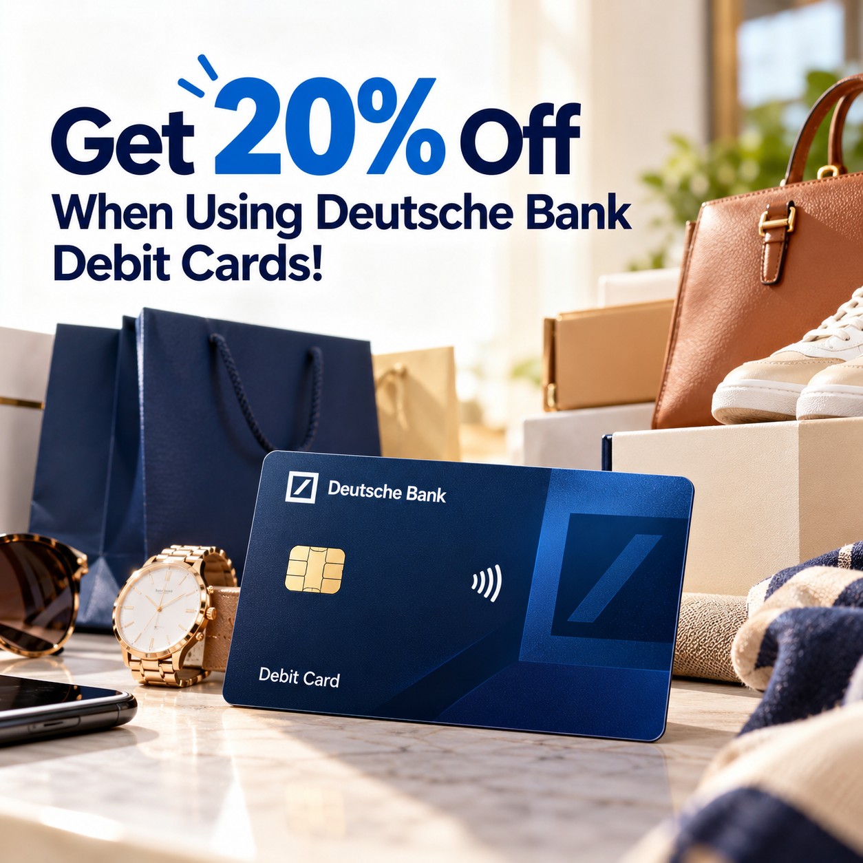 Get 20% Off When Using Deutsche Bank Debit Cards!
