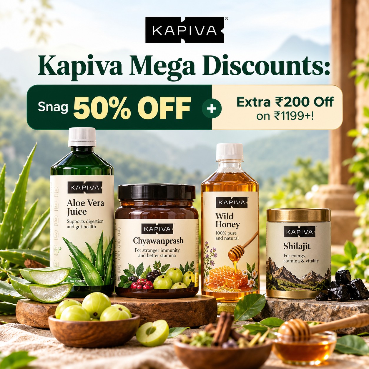 Kapiva Mega Discounts: Snag 50% OFF + Extra ₹200 Off on ₹1199+!