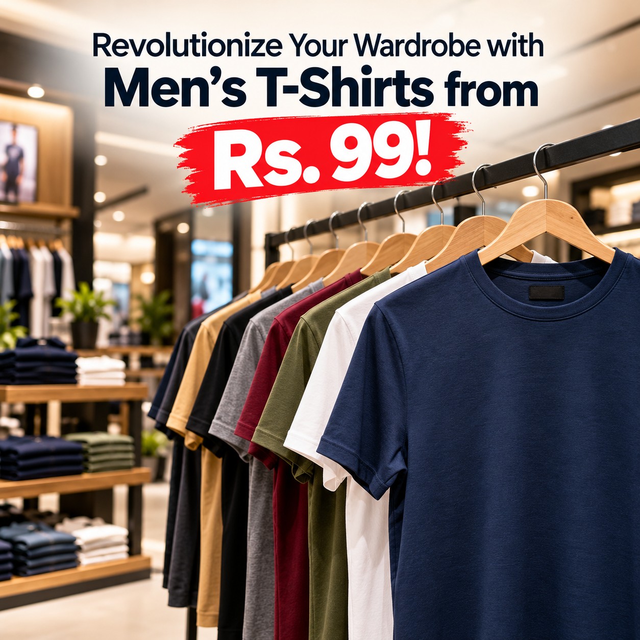 Revolutionize Your Wardrobe with Men's T-Shirts from Rs. 99!