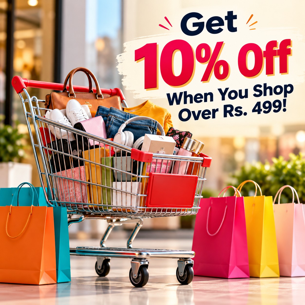 Get 10% Off When You Shop Over Rs. 499!