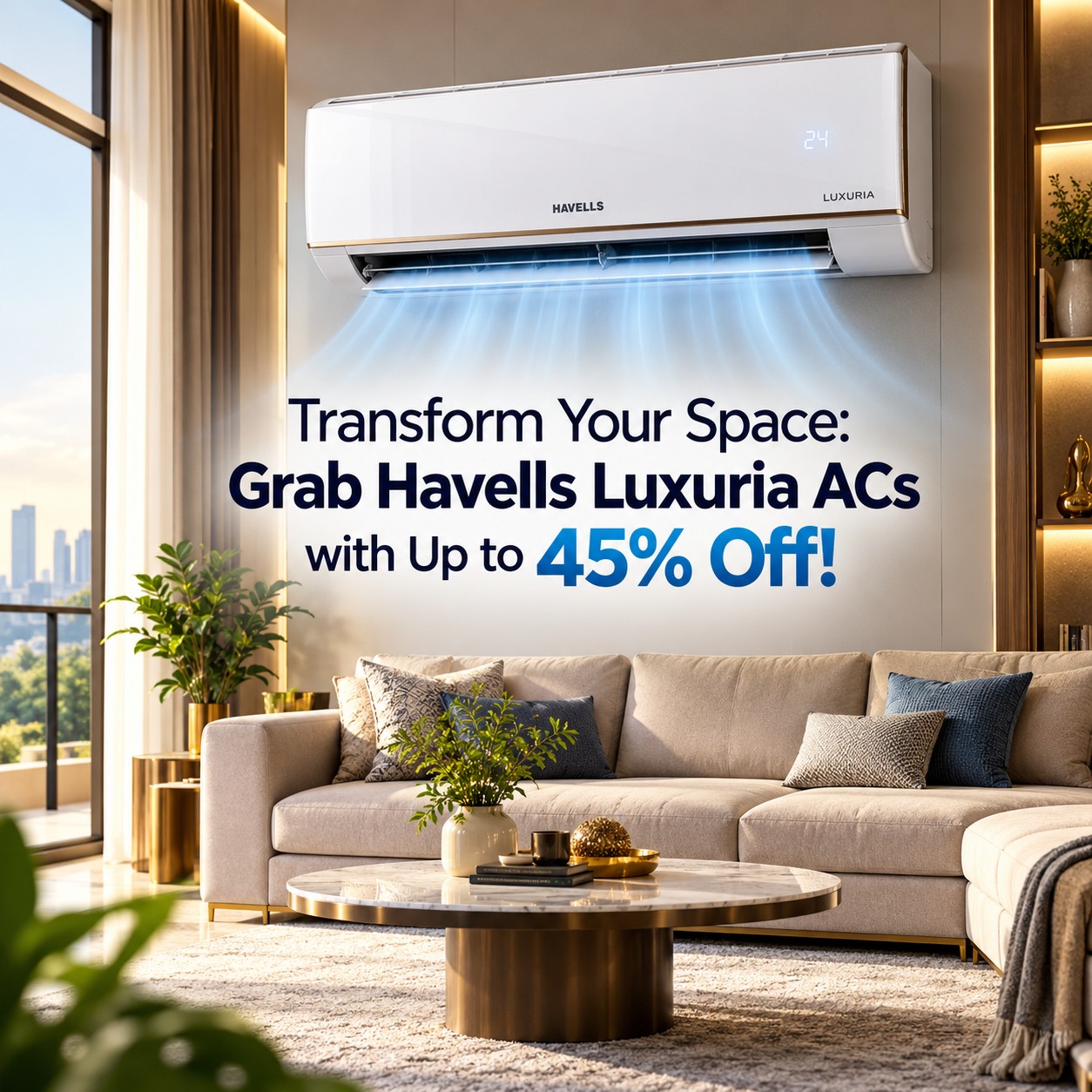 Transform Your Space: Grab Havells  Luxuria ACs with Up to 45% Off!