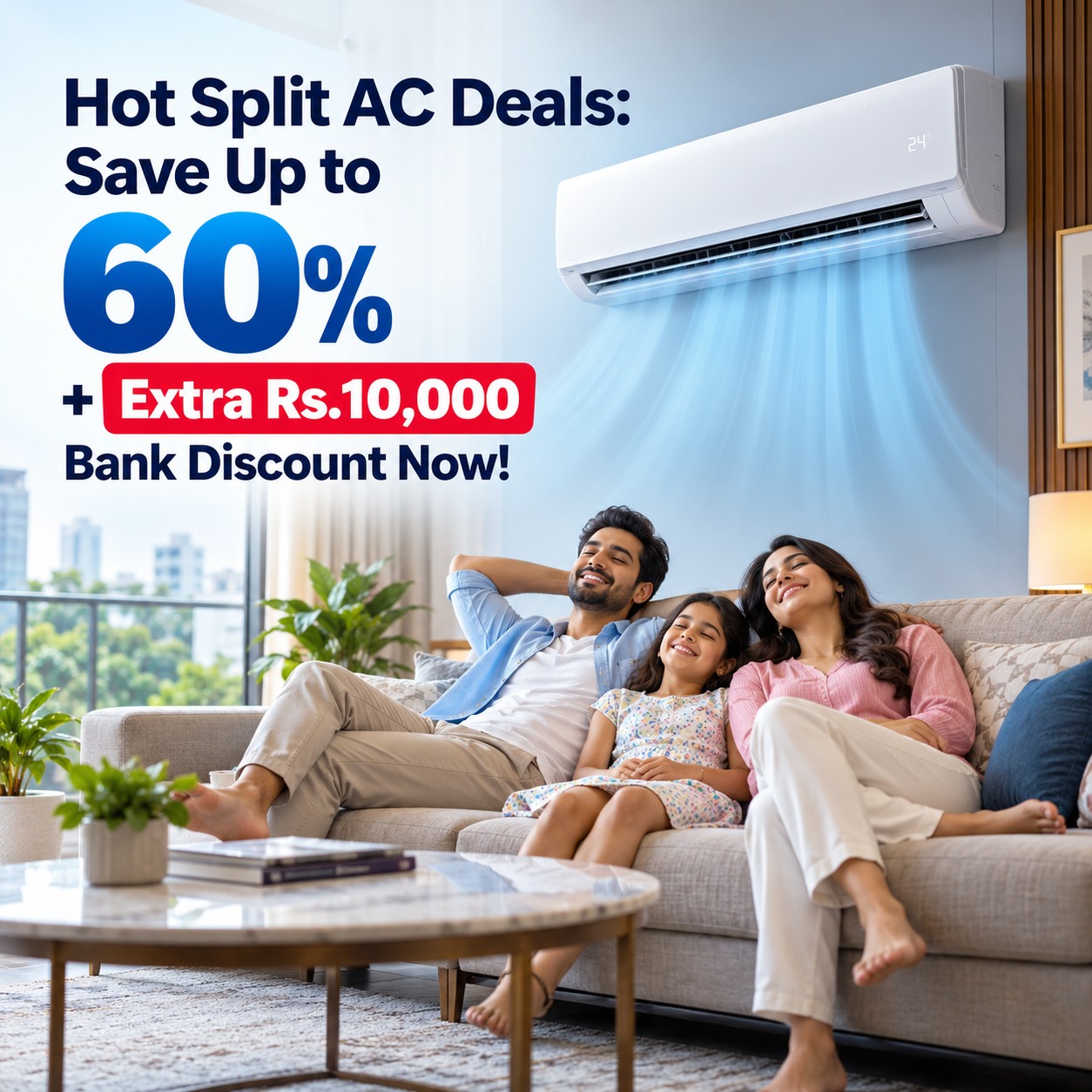 Hot Split AC Deals: Save Up to 60% + Extra Rs.10,000 Bank Discount Now!