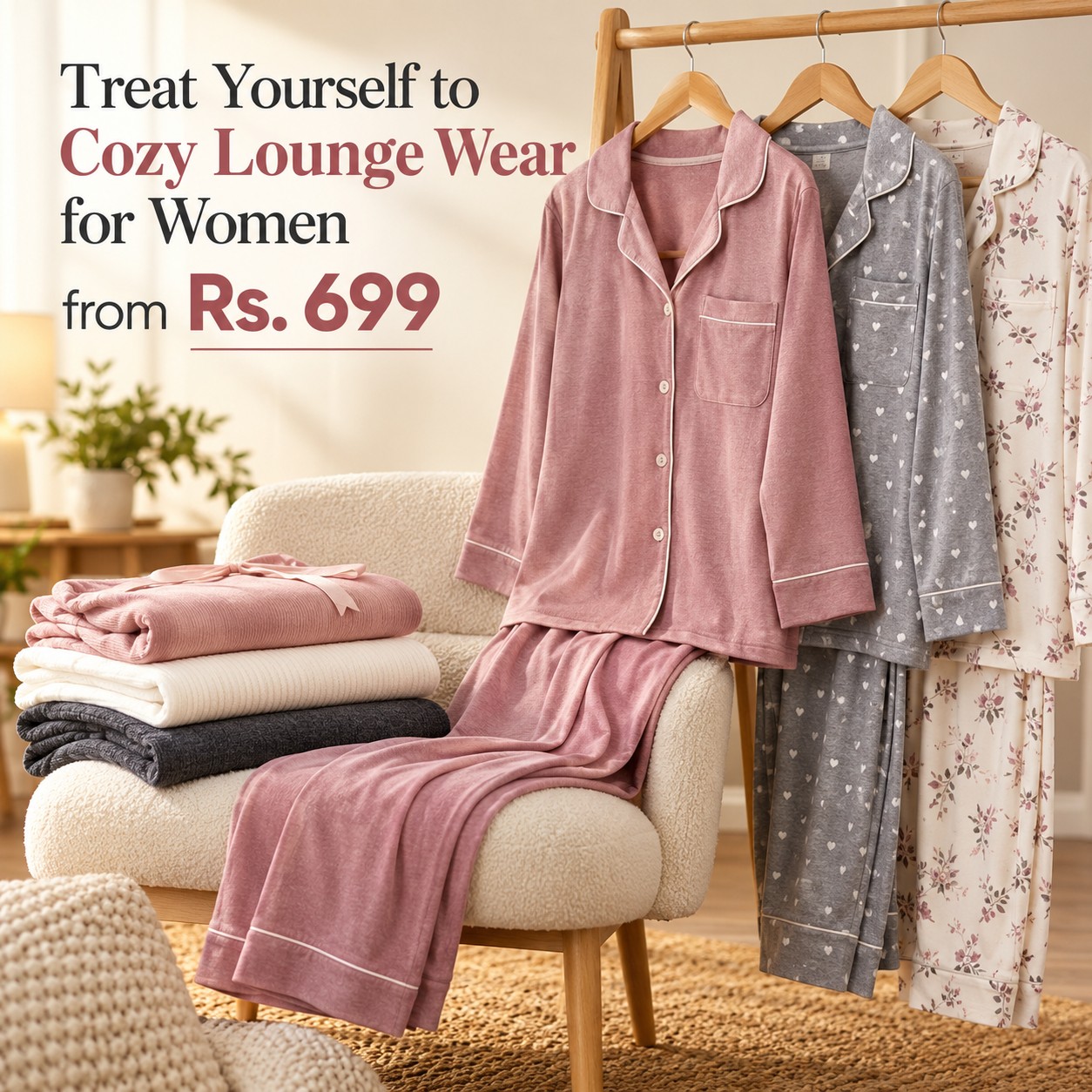 Treat Yourself to Cozy Lounge Wear for Women from Rs. 699