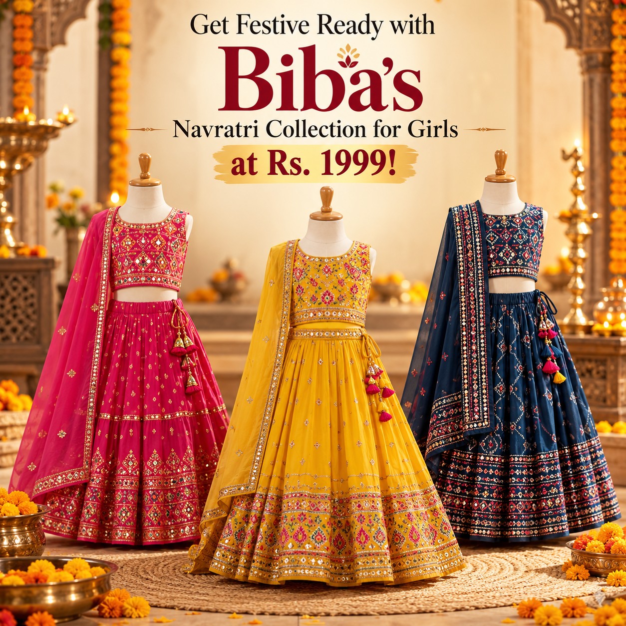 Get Festive Ready with Biba's Navratri Collection for Girls at Rs. 1999!
