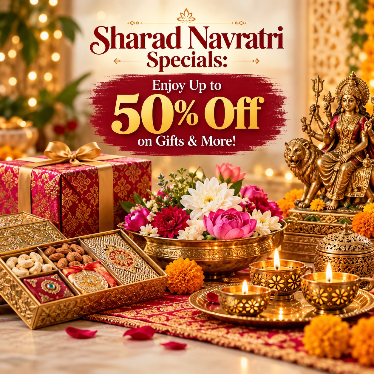 Sharad Navratri Specials: Enjoy Up to 50% Off on Gifts & More!