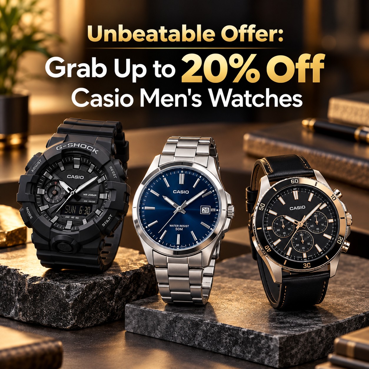 Unbeatable Offer: Grab Up to 20% Off Casio Men's Watches