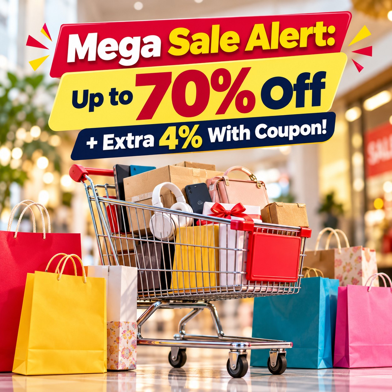 Mega Sale Alert: Up to 70% Off + Extra 4% With Coupon!