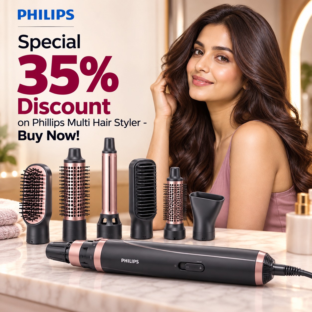 Special 35% Discount on Phillips Multi Hair Styler - Buy Now!