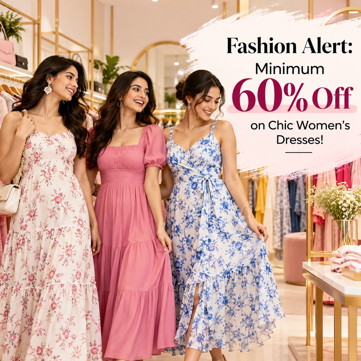Fashion Alert: Minimum 60% Off on Chic Women’s Dresses!