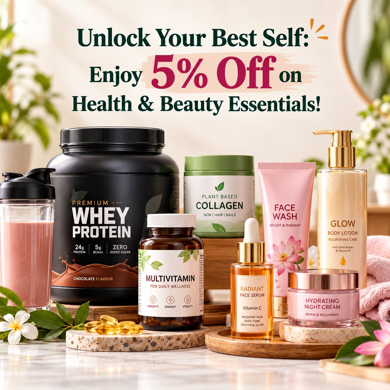 Unlock Your Best Self: Enjoy 5% Off on Health & Beauty Essentials!