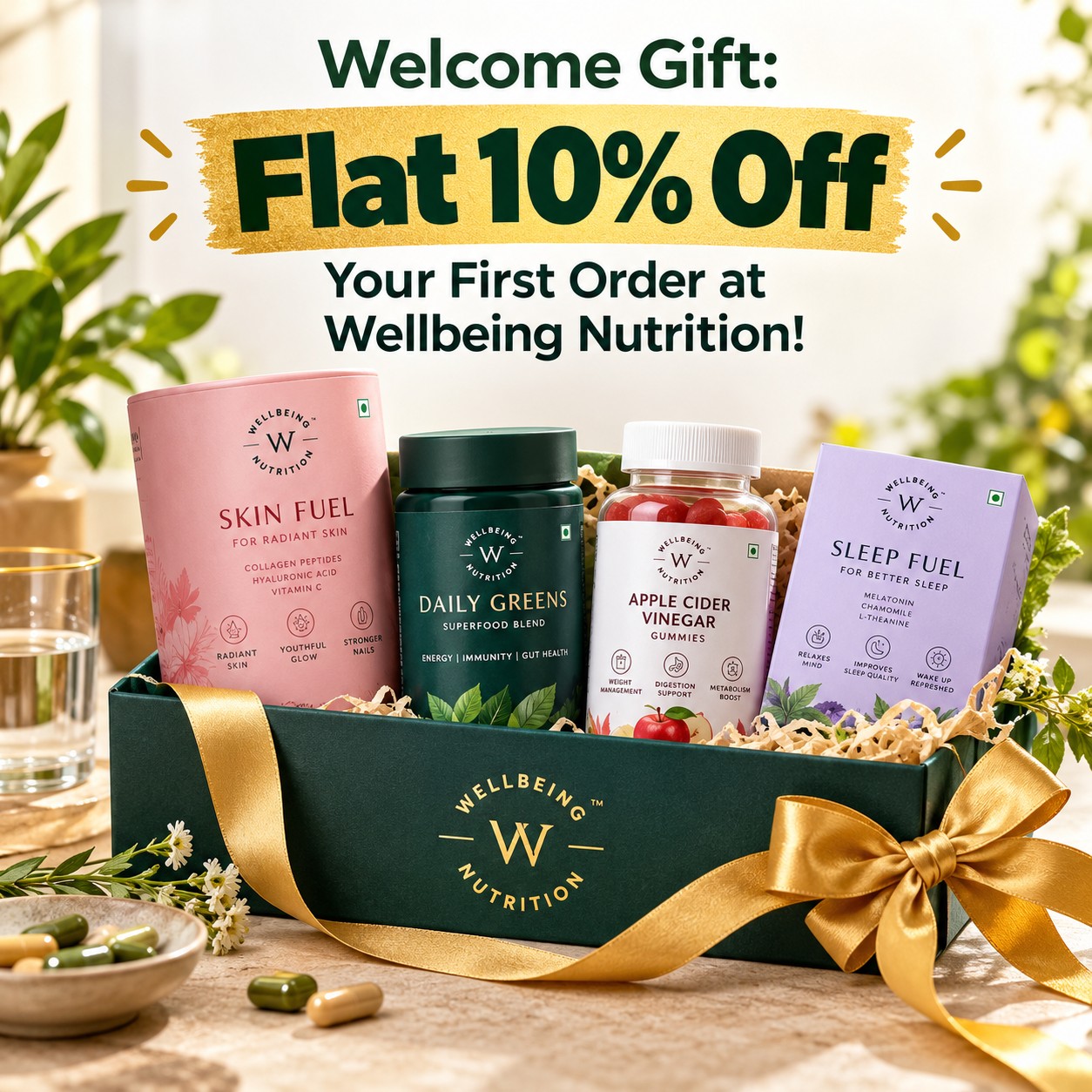 Welcome Gift: Flat 10% Off Your First Order at Wellbeing Nutrition!