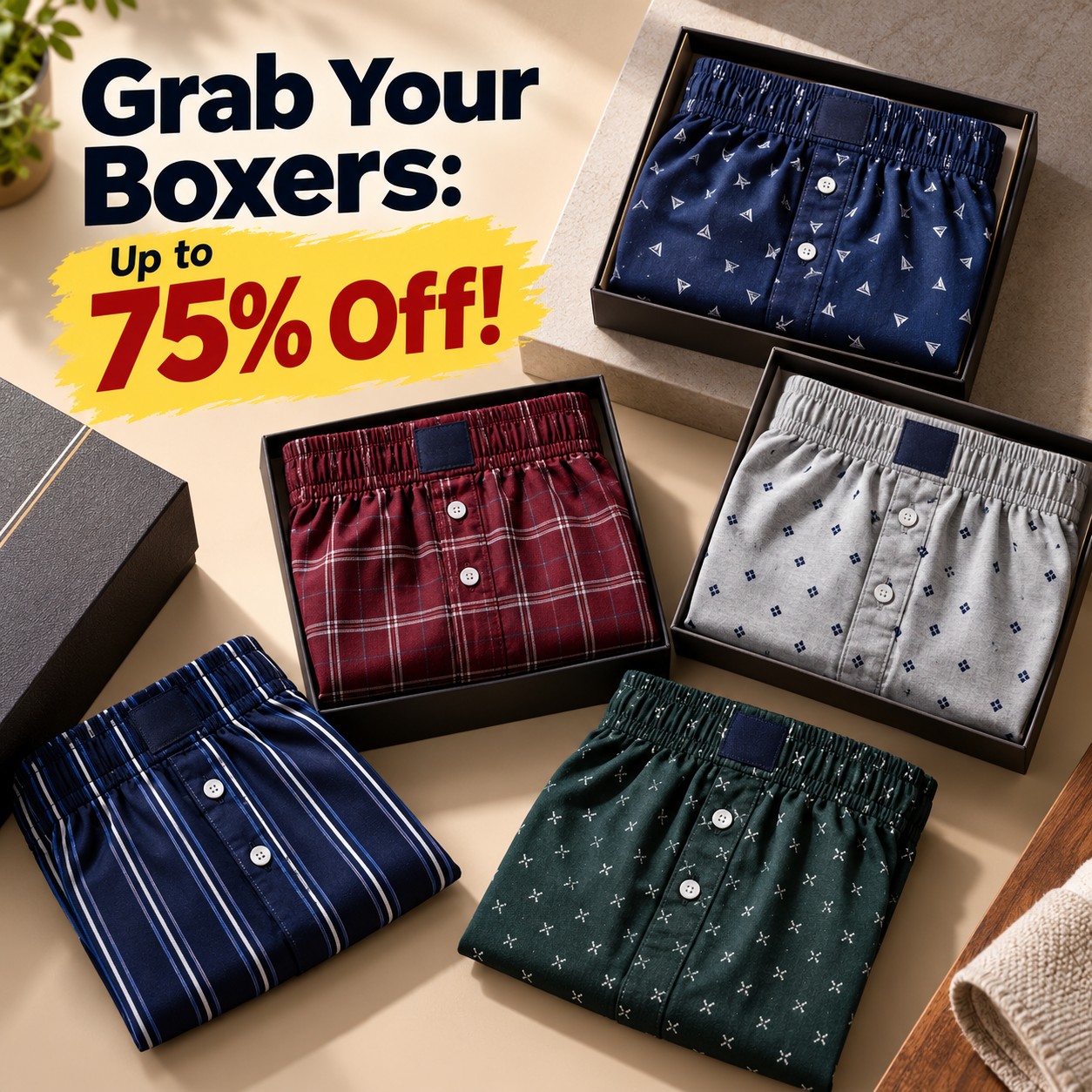 Grab Your Boxers: Up to 75% Off!