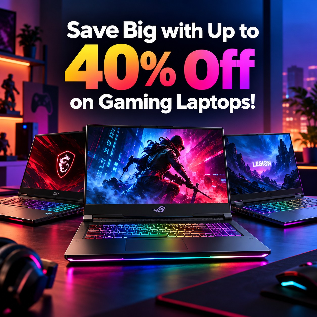 Save Big with Up to 40% Off on Gaming Laptops!